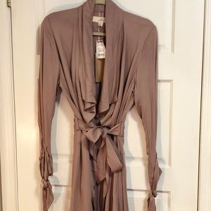 Dark Pink Blush Trench Coat